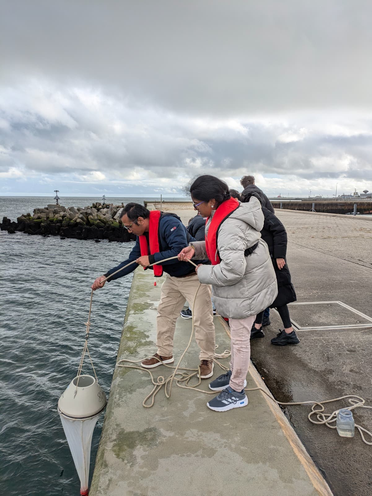Research photograph from experimental aquaculture and modelling work